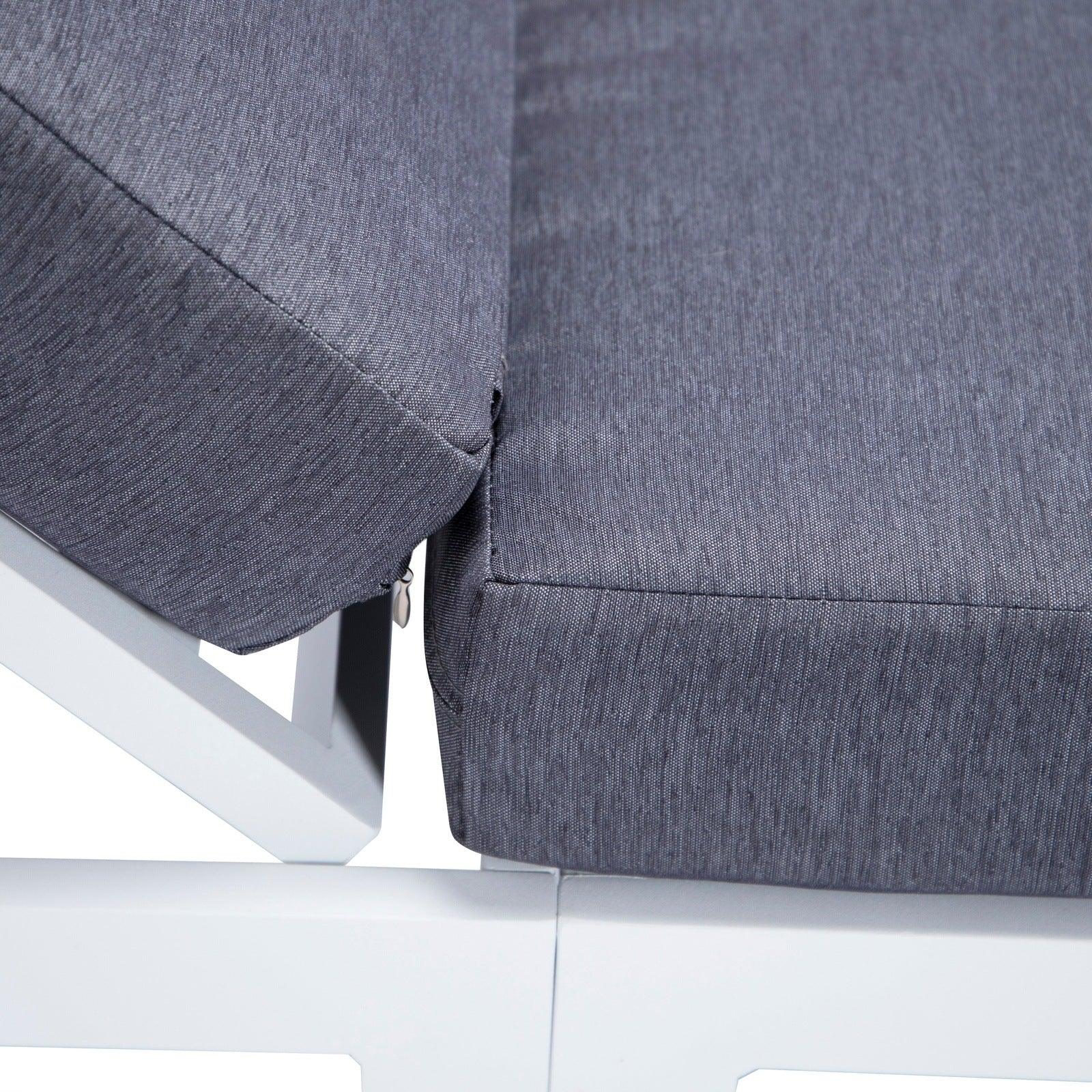 Chelsea Modern Outdoor White Chaise Lounge Chair With Cushions Set of 2 - Elax Furniture