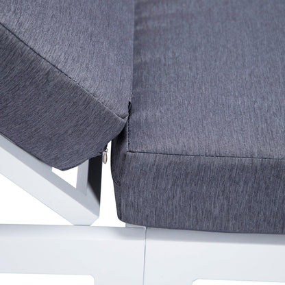 Chelsea Modern Outdoor White Chaise Lounge Chair With Cushions Set of 2 - Elax Furniture