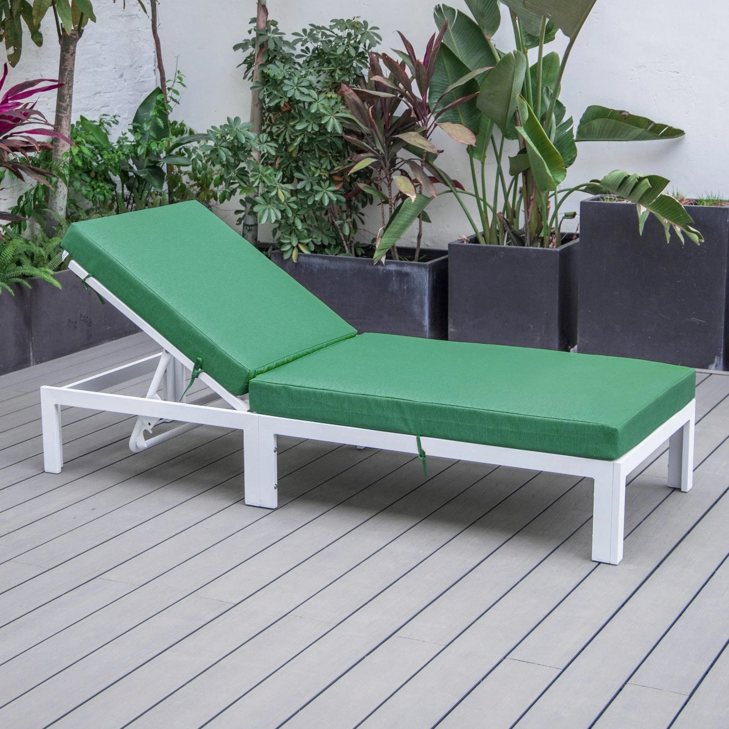 Chelsea Aluminum Outdoor Chaise Lounge Chair with Removable Cushions - Elax Furniture
