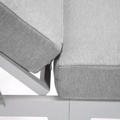 Chelsea Modern Outdoor White Chaise Lounge Chair With Cushions Set of 2 - Elax Furniture