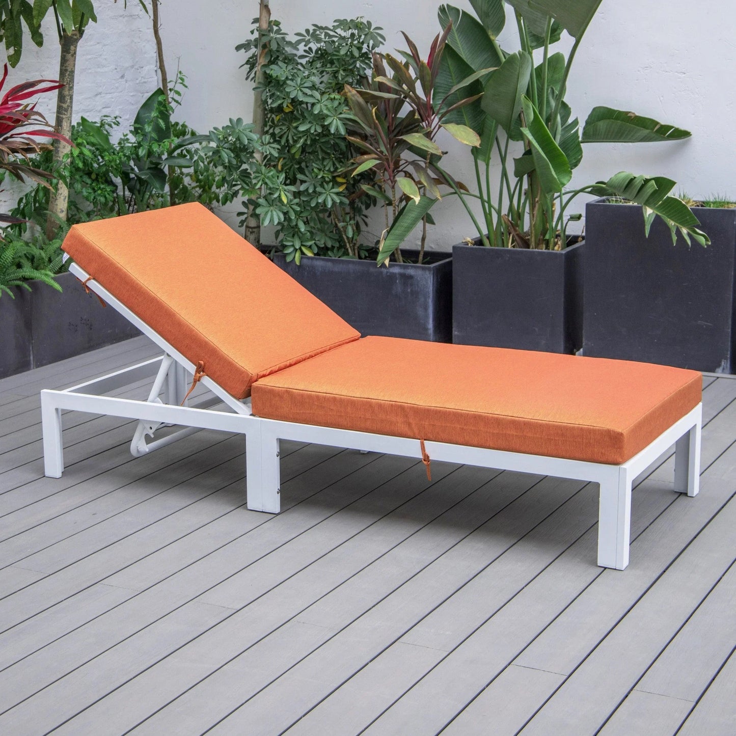 Chelsea Aluminum Outdoor Chaise Lounge Chair with Removable Cushions - Elax Furniture