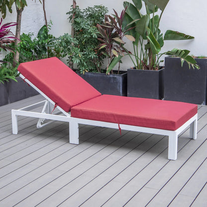 Chelsea Aluminum Outdoor Chaise Lounge Chair with Removable Cushions - Elax Furniture