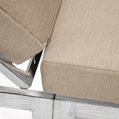 Chelsea Modern Outdoor Weathered Grey Chaise Lounge Chair With Cushions Set of 2 - Elax Furniture