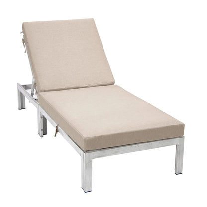 Chelsea Aluminum Outdoor Chaise Lounge Chair with Removable Cushions - Elax Furniture