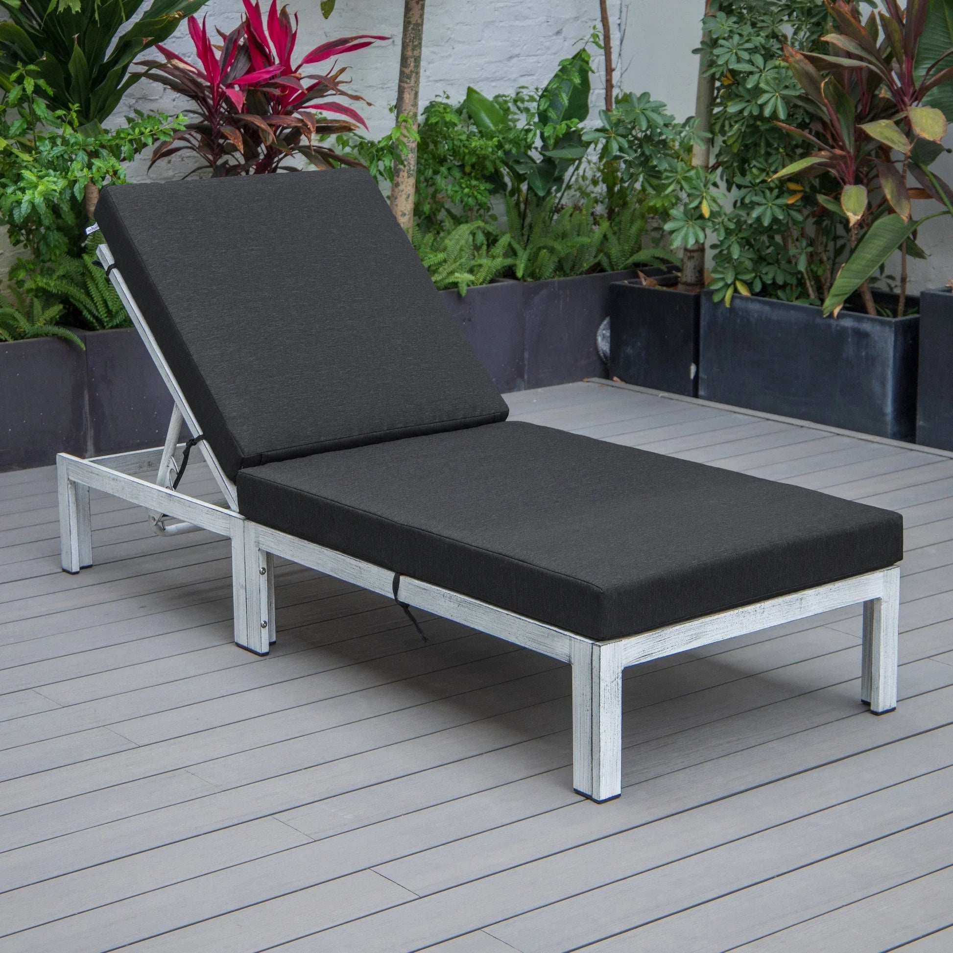Chelsea Aluminum Outdoor Chaise Lounge Chair with Removable Cushions - Elax Furniture