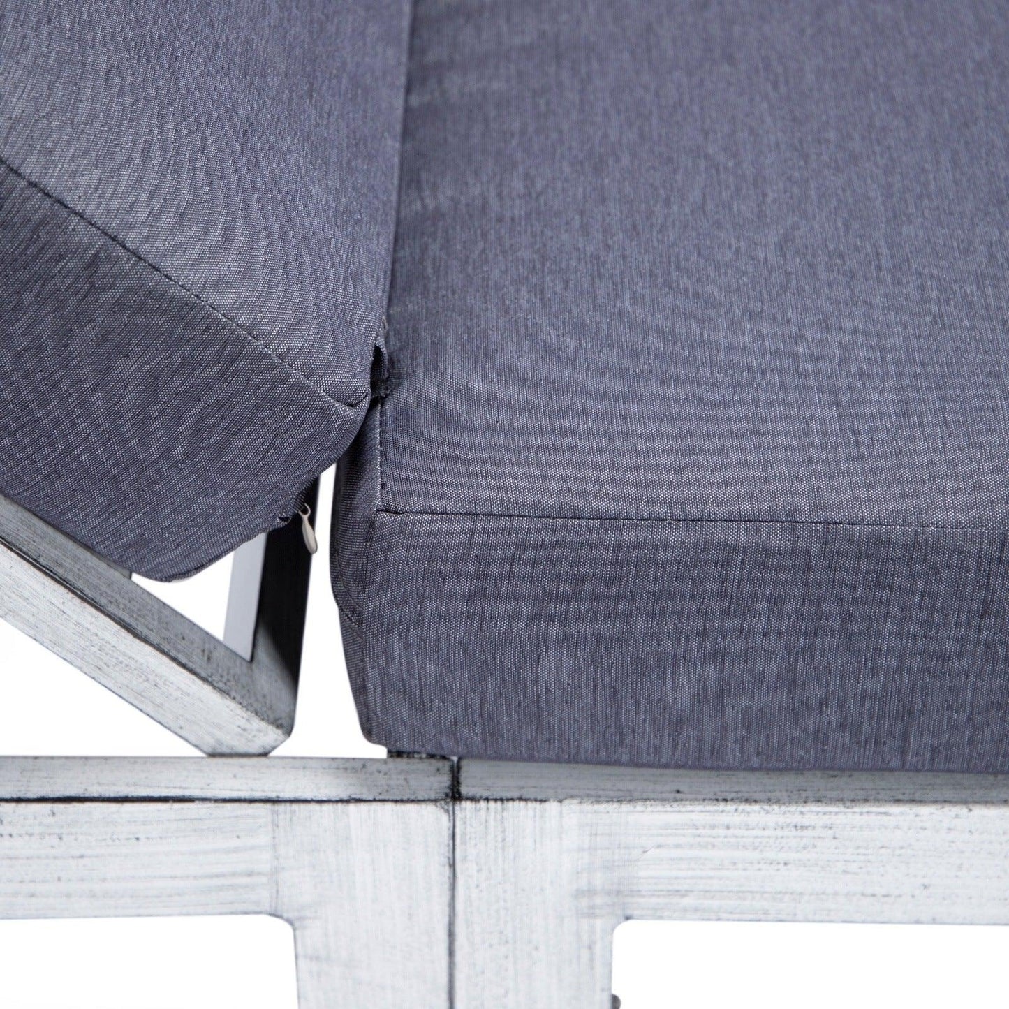 Chelsea Modern Outdoor Weathered Grey Chaise Lounge Chair With Cushions Set of 2 - Elax Furniture