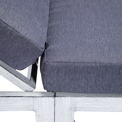 Chelsea Modern Outdoor Weathered Grey Chaise Lounge Chair With Cushions Set of 2 - Elax Furniture