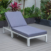 Chelsea Aluminum Outdoor Chaise Lounge Chair with Removable Cushions - Elax Furniture