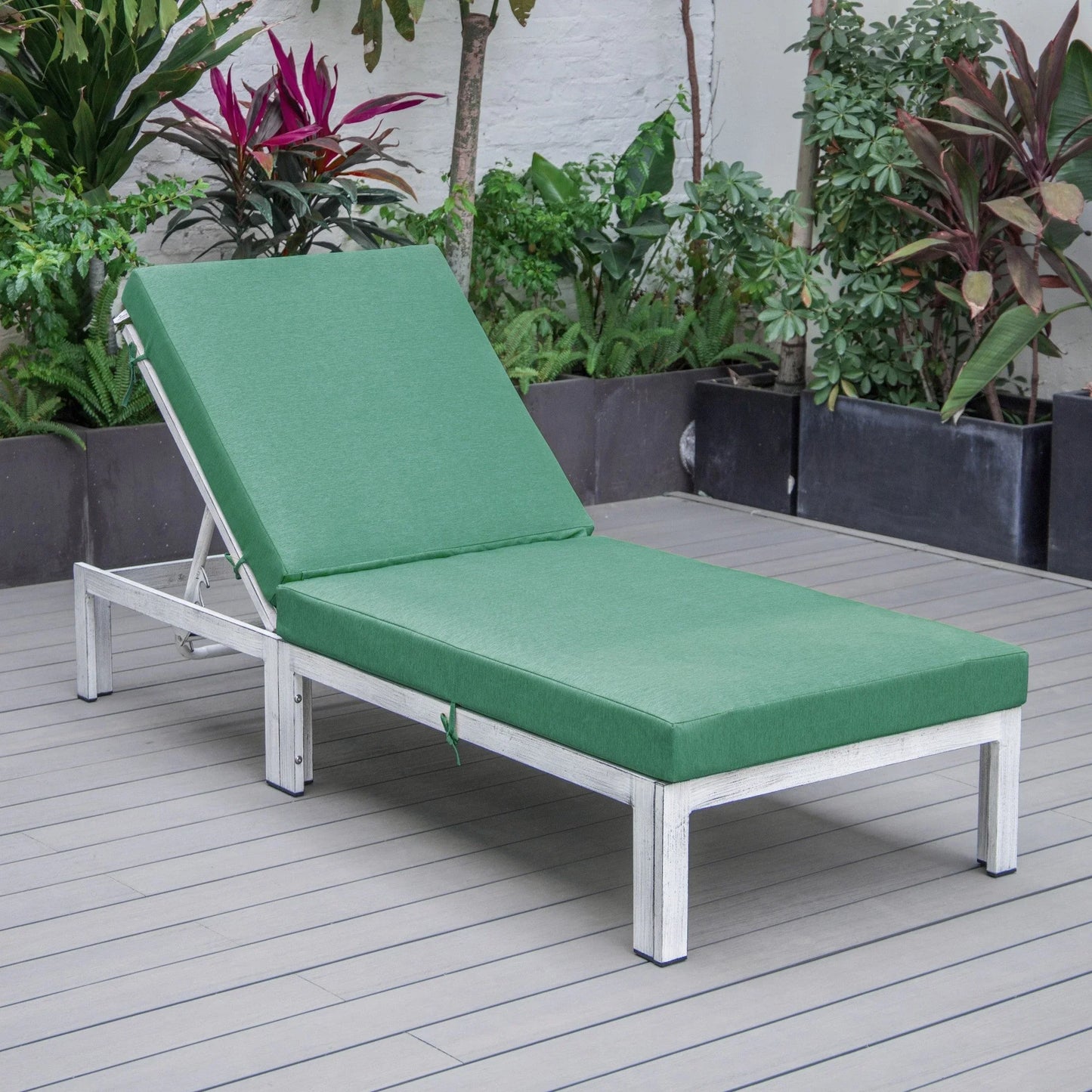 Chelsea Aluminum Outdoor Chaise Lounge Chair with Removable Cushions - Elax Furniture