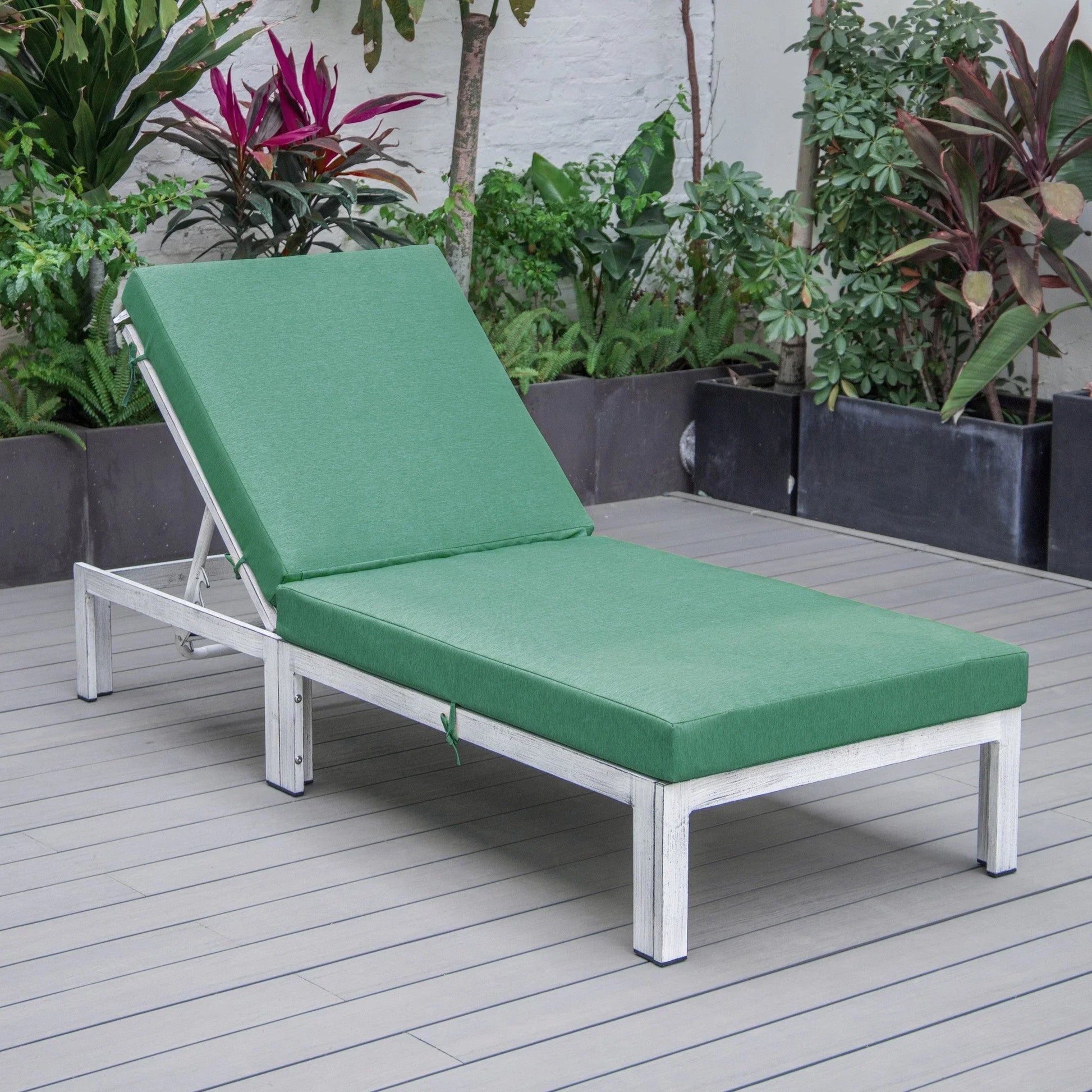 Chelsea Aluminum Outdoor Chaise Lounge Chair with Removable Cushions - Elax Furniture