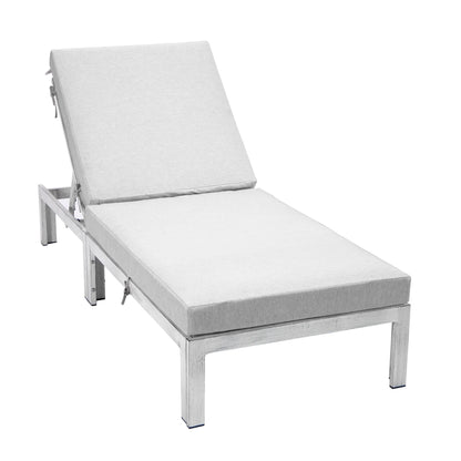 Chelsea Aluminum Outdoor Chaise Lounge Chair with Removable Cushions - Elax Furniture