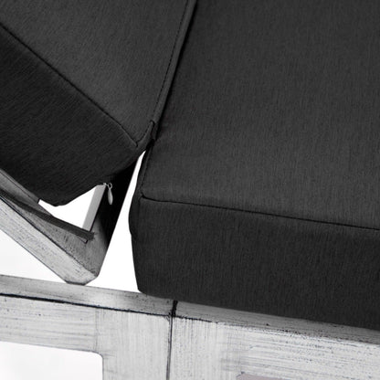 Chelsea Modern Outdoor Weathered Grey Chaise Lounge Chair With Cushions Set of 2 - Elax Furniture