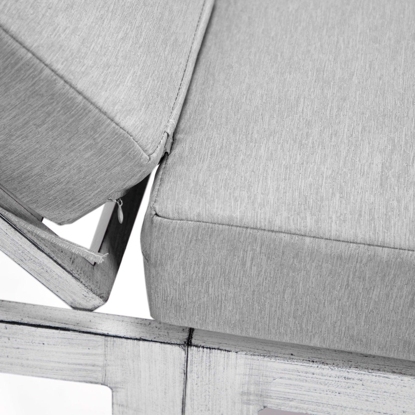 Chelsea Modern Outdoor Weathered Grey Chaise Lounge Chair With Cushions Set of 2 - Elax Furniture