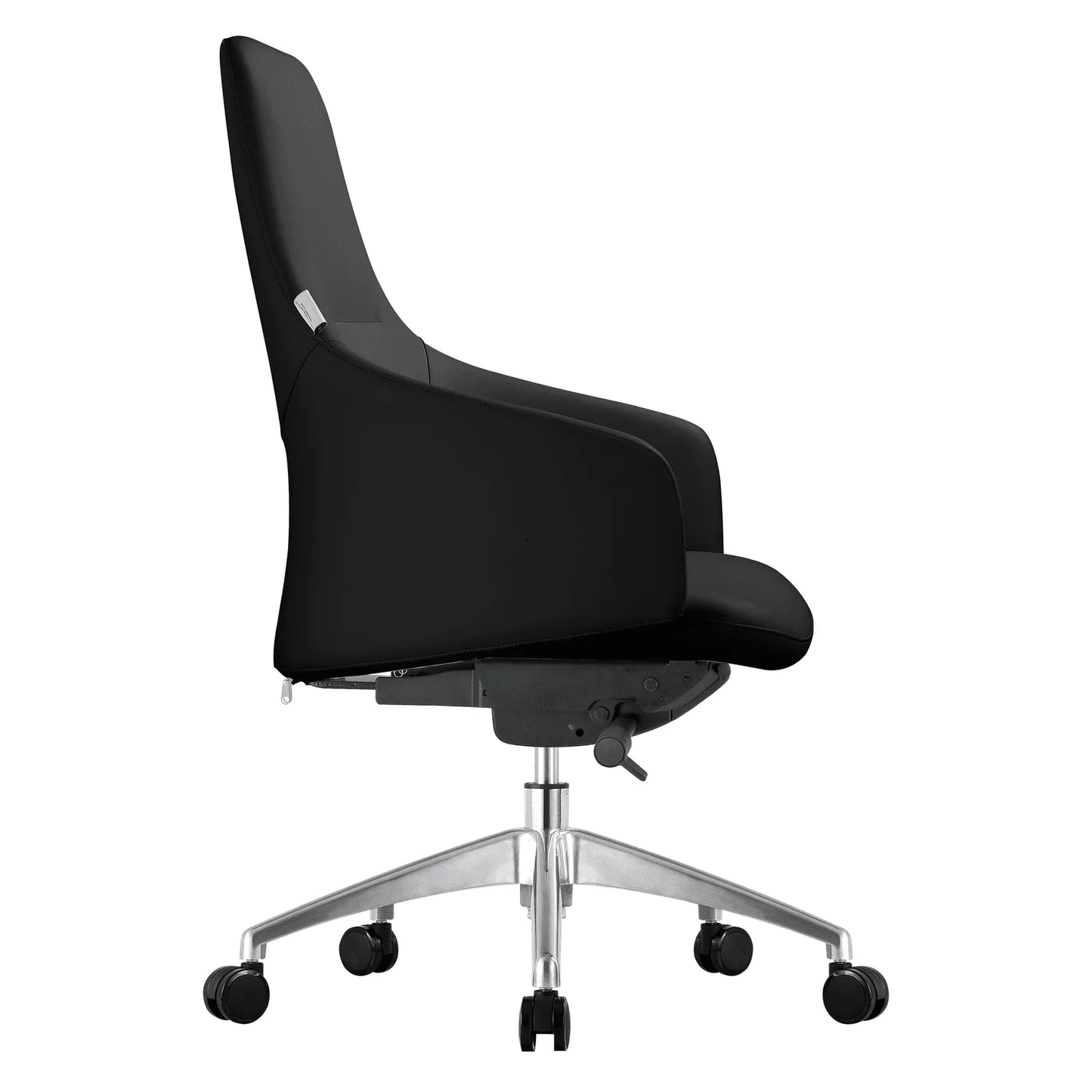 Celeste Office Chair in Upholstered Leather with Swivel and Tilt Waterfall Seat Design - Elax Furniture