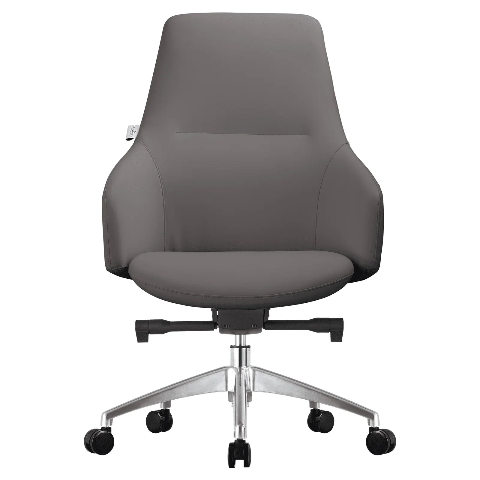 Celeste Office Chair in Upholstered Leather with Swivel and Tilt Waterfall Seat Design - Elax Furniture