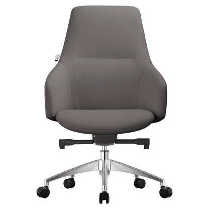 Celeste Office Chair in Upholstered Leather with Swivel and Tilt Waterfall Seat Design - Elax Furniture