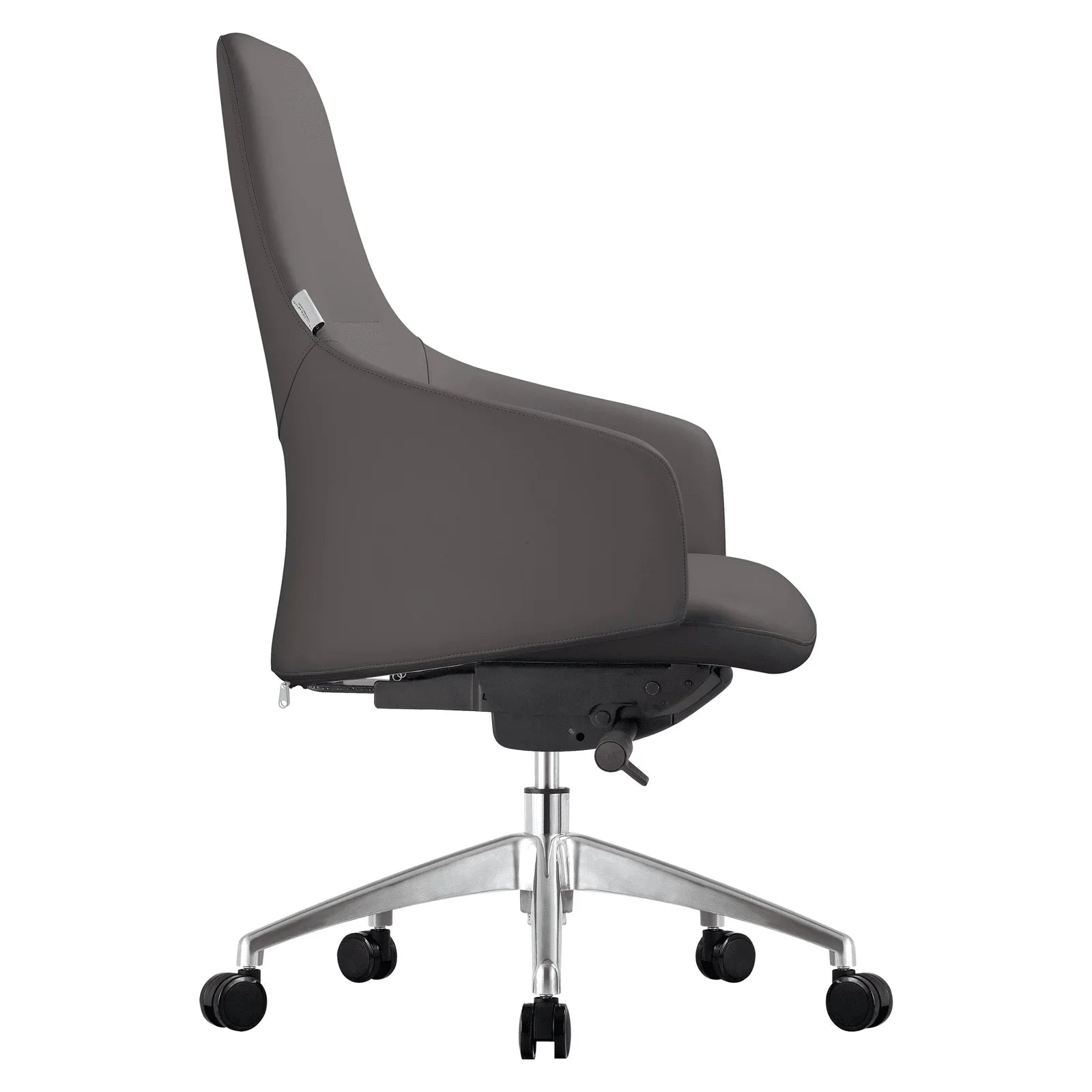 Celeste Office Chair in Upholstered Leather with Swivel and Tilt Waterfall Seat Design - Elax Furniture