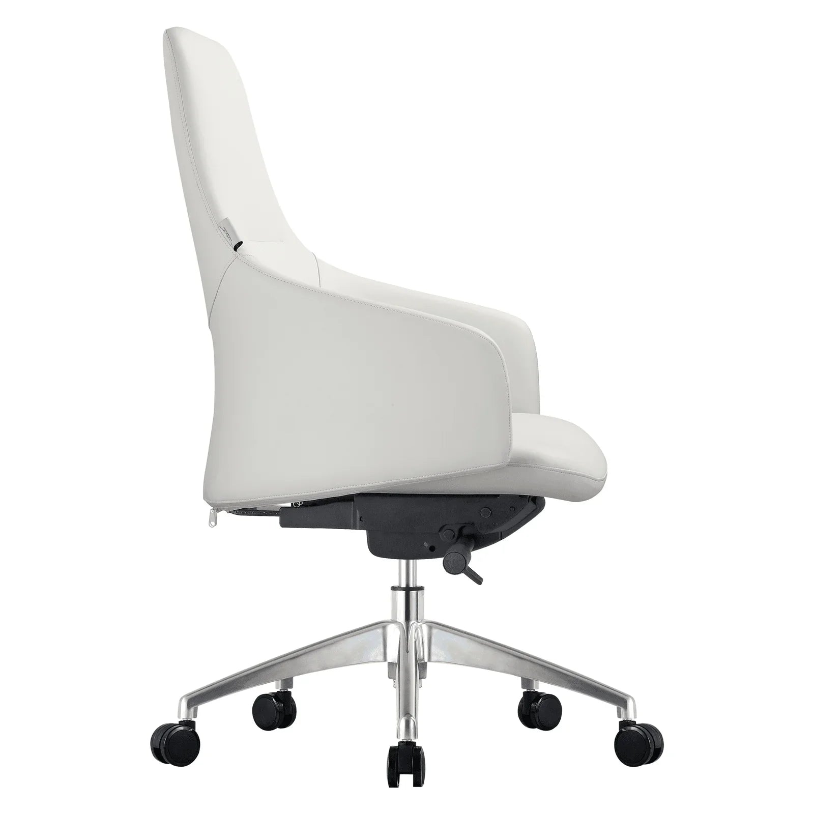 Celeste Office Chair in Upholstered Leather with Swivel and Tilt Waterfall Seat Design - Elax Furniture