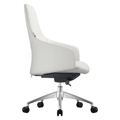 Celeste Office Chair in Upholstered Leather with Swivel and Tilt Waterfall Seat Design - Elax Furniture