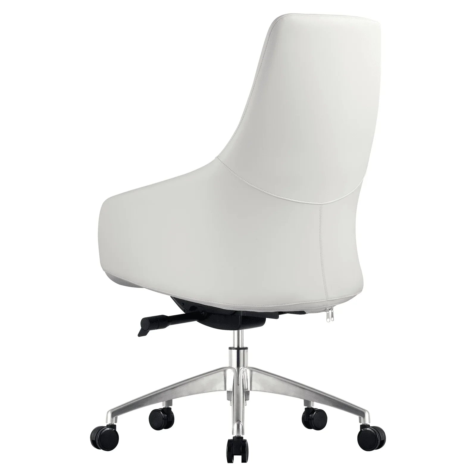 Celeste Office Chair in Upholstered Leather with Swivel and Tilt Waterfall Seat Design - Elax Furniture
