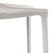 Cornelia Modern ABS Plastic Stackable Dining Chair with Cut-Out Tree Design Grey Dining Chair Leisuremod