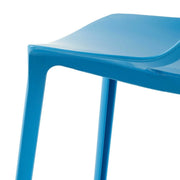 Cornelia Modern ABS Plastic Stackable Dining Chair with Cut-Out Tree Design Blue Dining Chair Leisuremod