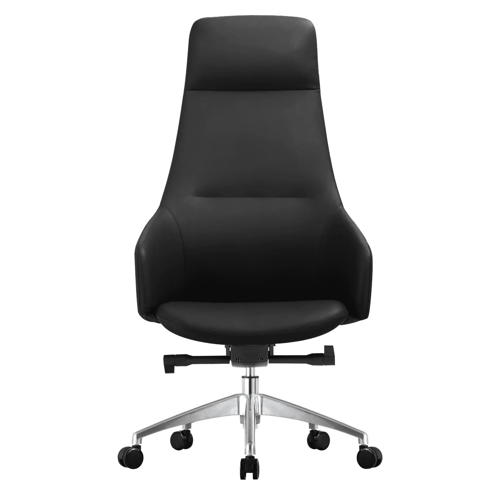 Celeste High-Back Office Chair in Upholstered Leather and Iron Base with Swivel and Tilt - Elax Furniture