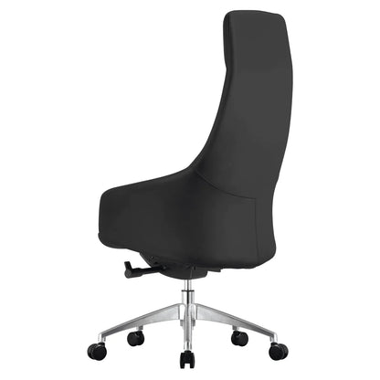 Celeste High-Back Office Chair in Upholstered Leather and Iron Base with Swivel and Tilt - Elax Furniture