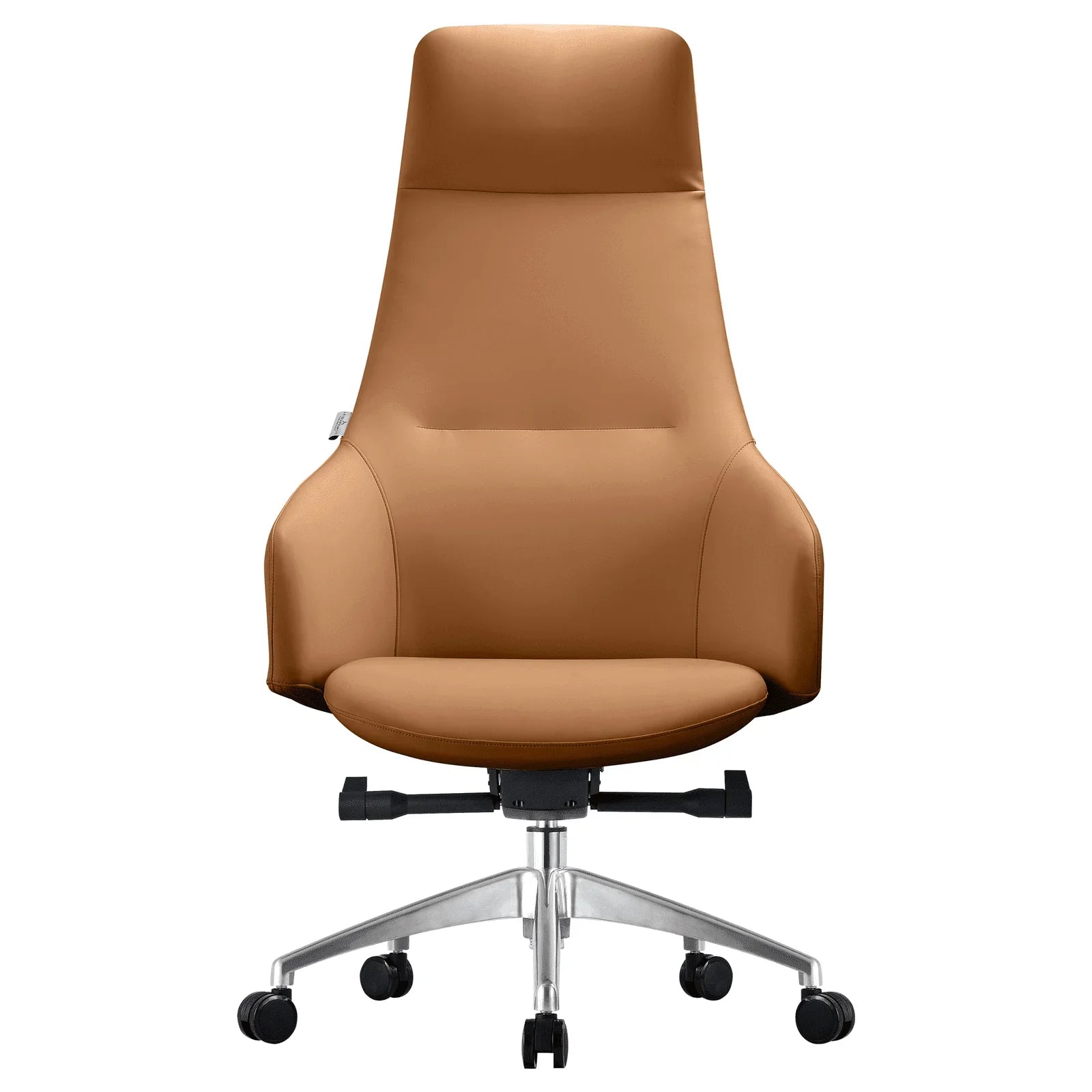 Celeste High-Back Office Chair in Upholstered Leather and Iron Base with Swivel and Tilt - Elax Furniture