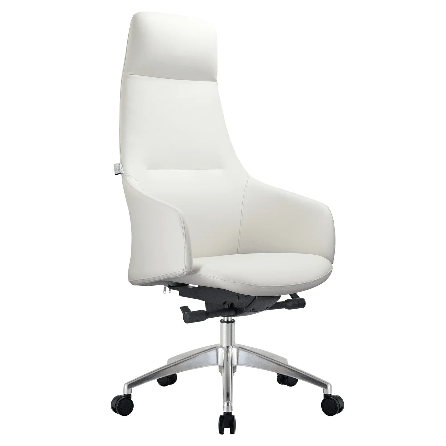 Celeste High-Back Office Chair in Upholstered Leather and Iron Base with Swivel and Tilt - Elax Furniture