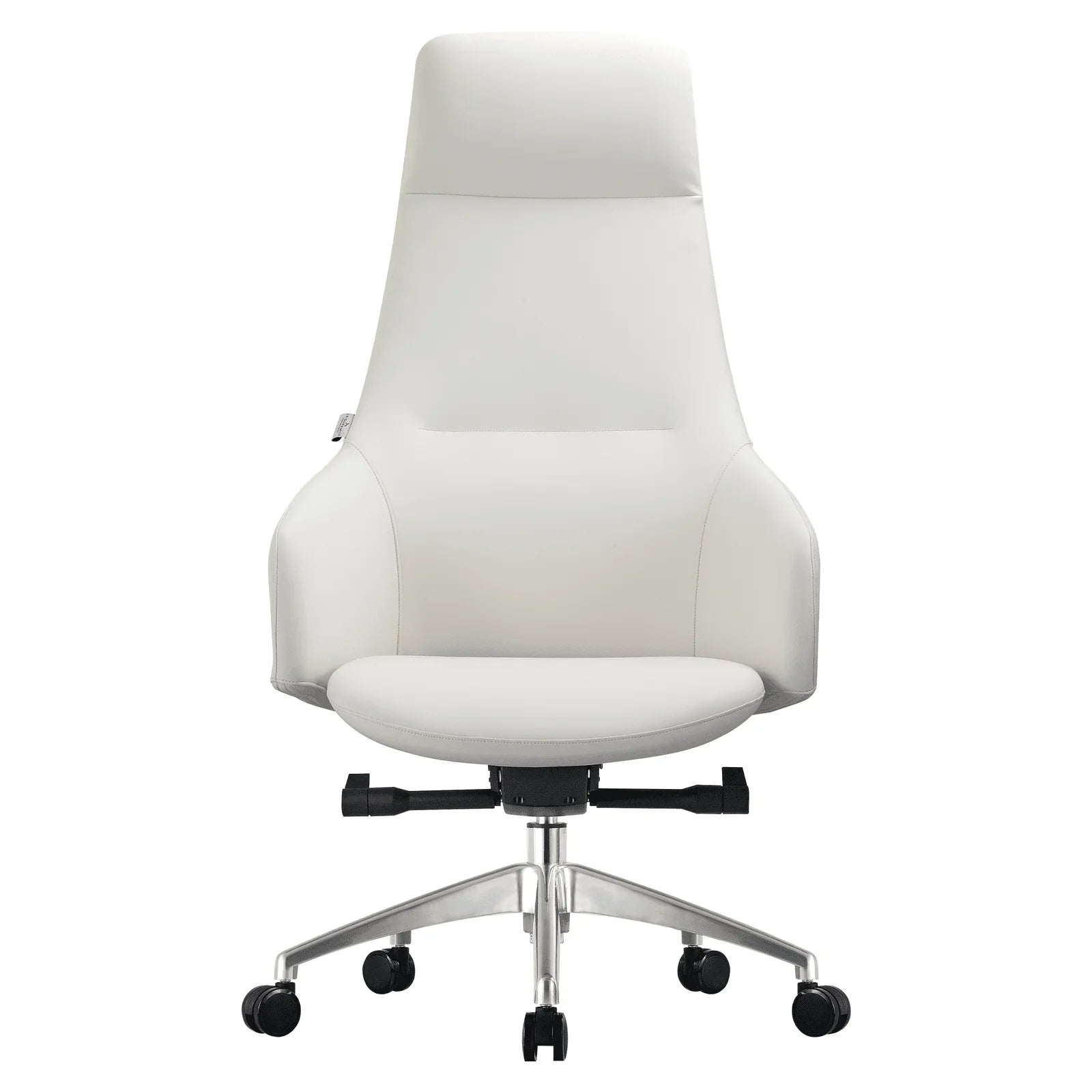 Celeste High-Back Office Chair in Upholstered Leather and Iron Base with Swivel and Tilt - Elax Furniture