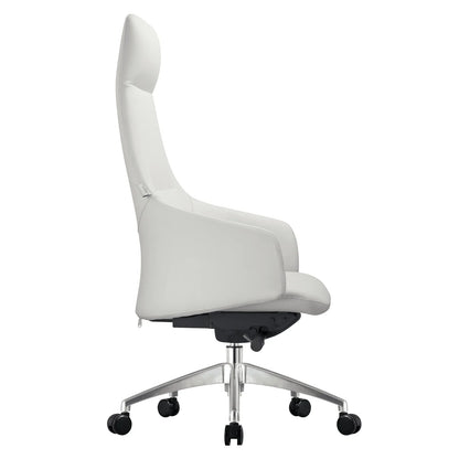 Celeste High-Back Office Chair in Upholstered Leather and Iron Base with Swivel and Tilt - Elax Furniture
