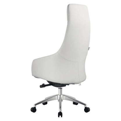 Celeste High-Back Office Chair in Upholstered Leather and Iron Base with Swivel and Tilt - Elax Furniture