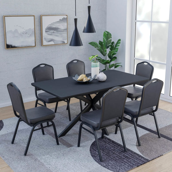 Cove Modern Stackable Banquet Chair with Powder Coated Steel Frame