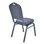 Cove Modern Stackable Banquet Chair with Powder Coated Steel Frame Black Dining Chair Leisuremod