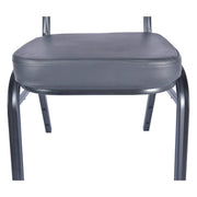 Cove Modern Stackable Banquet Chair with Powder Coated Steel Frame Black Dining Chair Leisuremod
