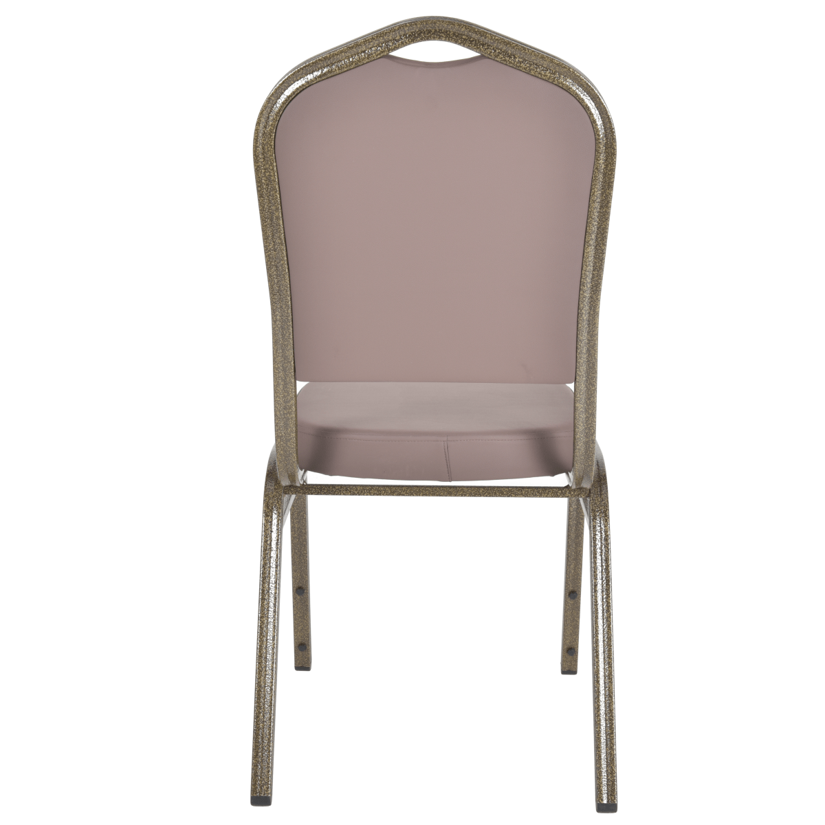 Cove Modern Stackable Banquet Chair with Powder Coated Steel Frame Brown Dining Chair Leisuremod