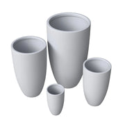 Crete Modern Tapered Round Planter Pot in Fiberstone and Clay Weather Resistant Design - Elax Furniture