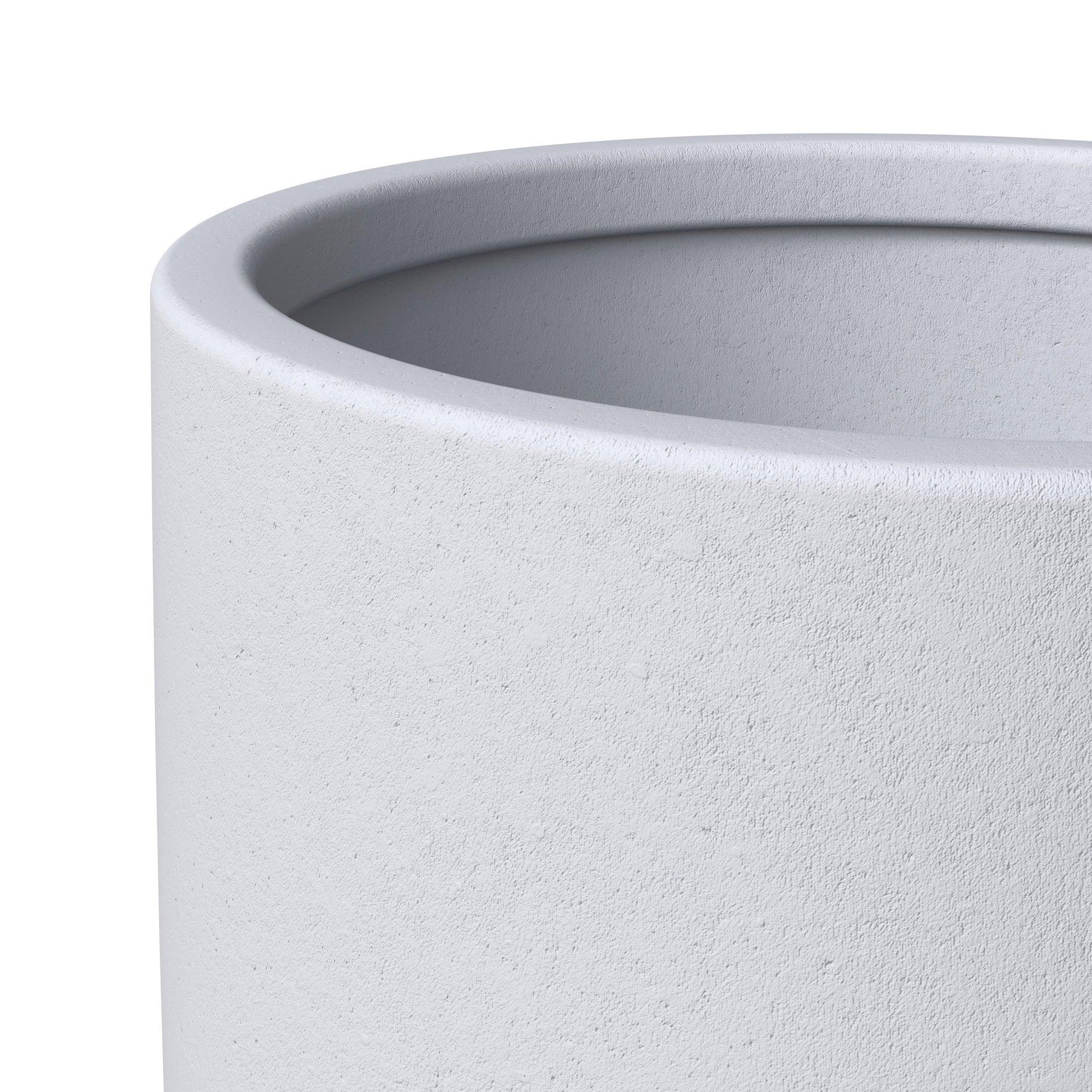 Crete Modern Tapered Round Planter Pot in Fiberstone and Clay Weather Resistant Design - Elax Furniture