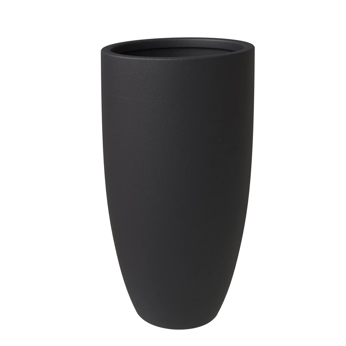 Crete Modern Tapered Round Planter Pot in Fiberstone and Clay Weather Resistant Design - Elax Furniture