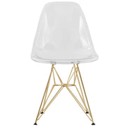 Dover and Cresco Modern Dining Chair Molded Side Chair with Base - Elax Furniture