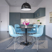 Dover and Cresco Modern Dining Chair Molded Side Chair with Base - Elax Furniture