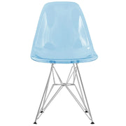 Dover and Cresco Modern Dining Chair Molded Side Chair with Base - Elax Furniture