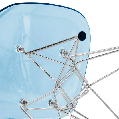 Dover and Cresco Modern Dining Chair Molded Side Chair with Base - Elax Furniture