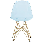 Dover and Cresco Modern Dining Chair Molded Side Chair with Base - Elax Furniture