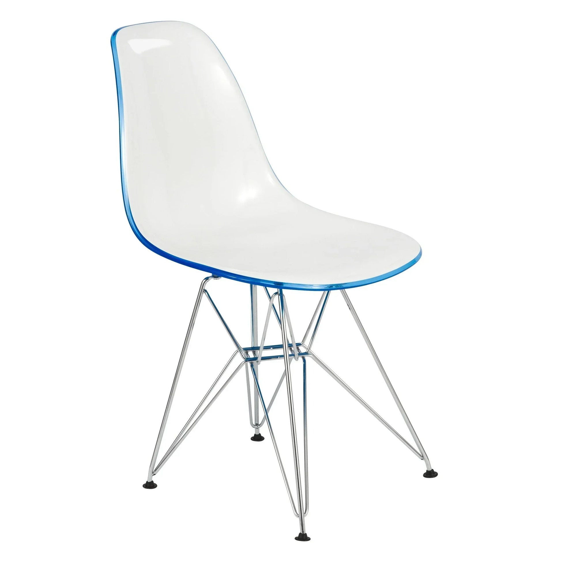 Dover and Cresco Modern Dining Chair Molded Side Chair with Base - Elax Furniture