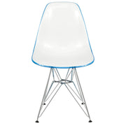 Dover and Cresco Modern Dining Chair Molded Side Chair with Base - Elax Furniture