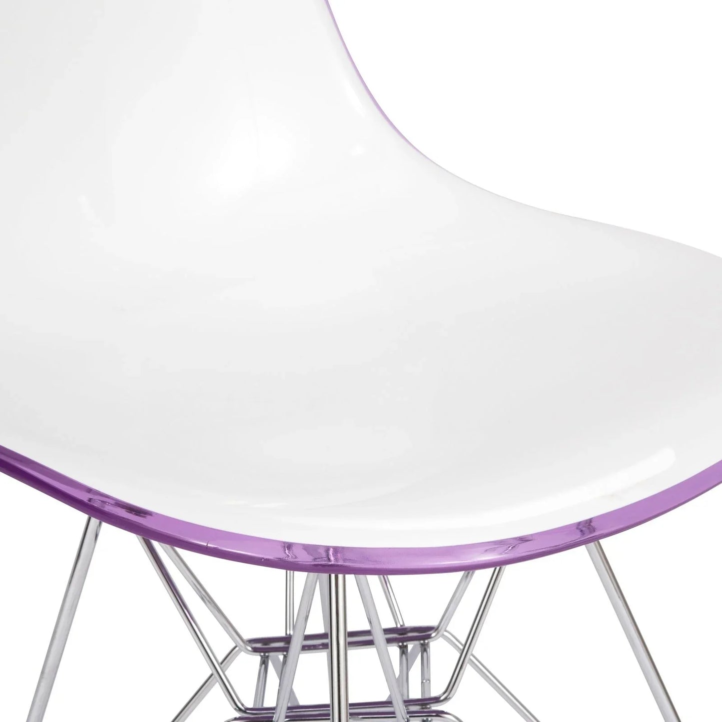 Cresco Molded Plastic Eiffel Side Chair With Chrome Legs Set of 4 - Elax Furniture