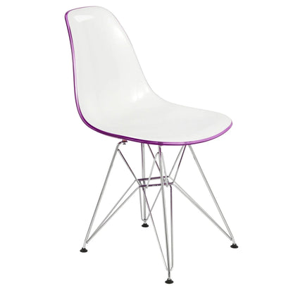 Dover and Cresco Modern Dining Chair Molded Side Chair with Base - Elax Furniture