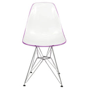 Dover and Cresco Modern Dining Chair Molded Side Chair with Base - Elax Furniture